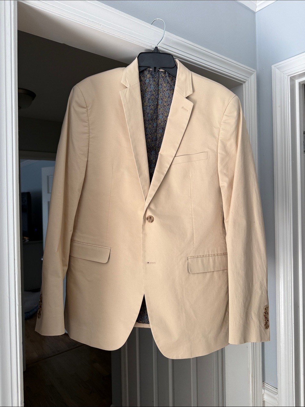Original Penguin Cream Single-Breasted Blazer